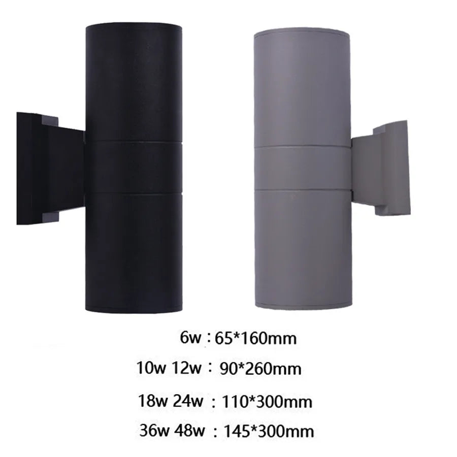 Black Aluminium Outdoor Wall Light - Waterproof Exterior Lighting