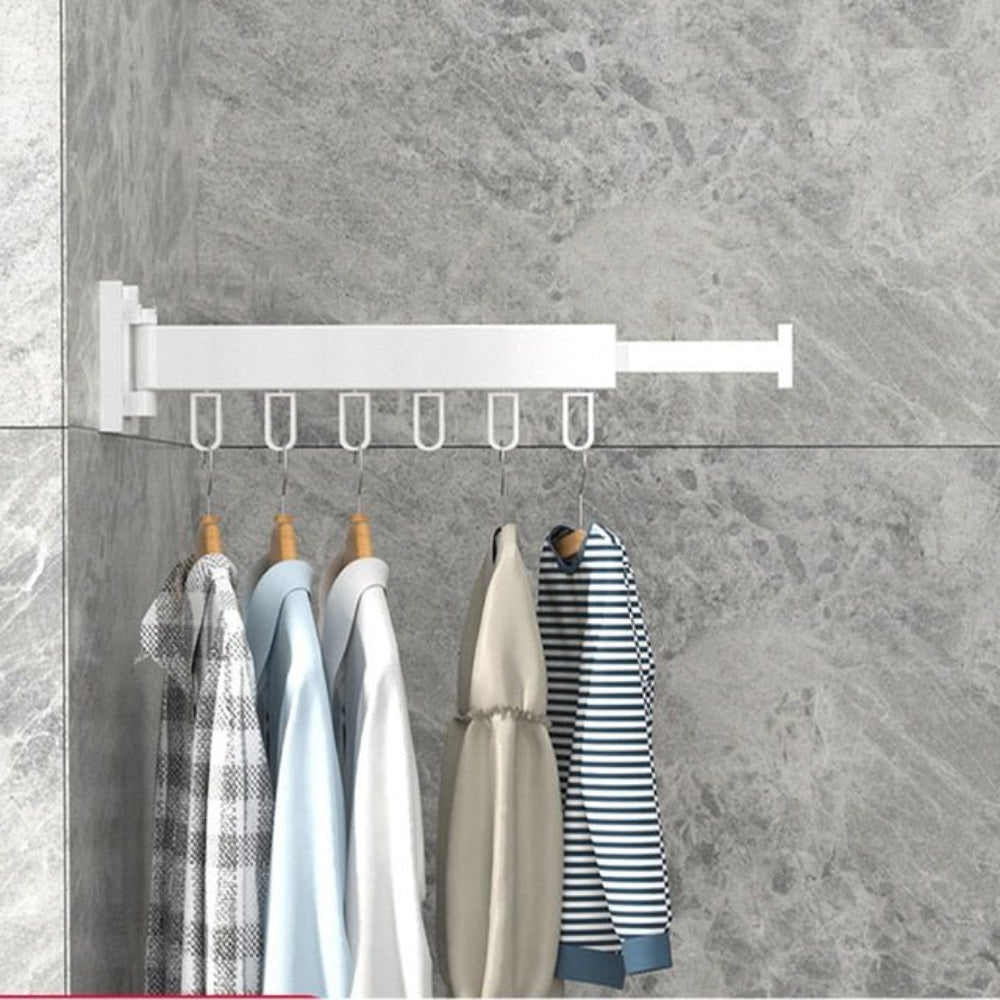 Foldable Wall-Mounted Clothes Drying Rack - Space-Saving Solution
