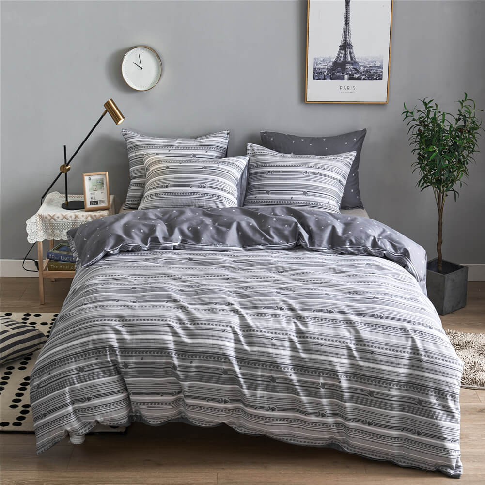 Luxury Cotton Duvet Cover Set - Soft, Breathable Bedding for Comfort