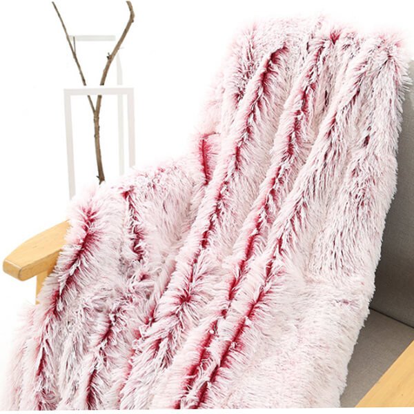 Soft Fleece Faux Fur Throw Blanket - Cozy Lap Blanket for Home