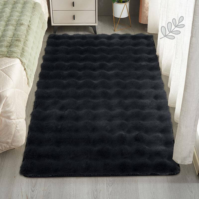 Large Faux Sheepskin Area Rug for Living Room - Soft Shaggy Home Decor