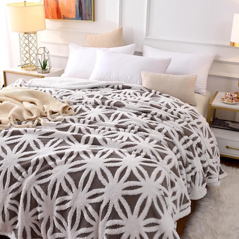 Soft Sherpa Fleece Throw Blanket - Cozy Fuzzy Bed Blanket for Comfort