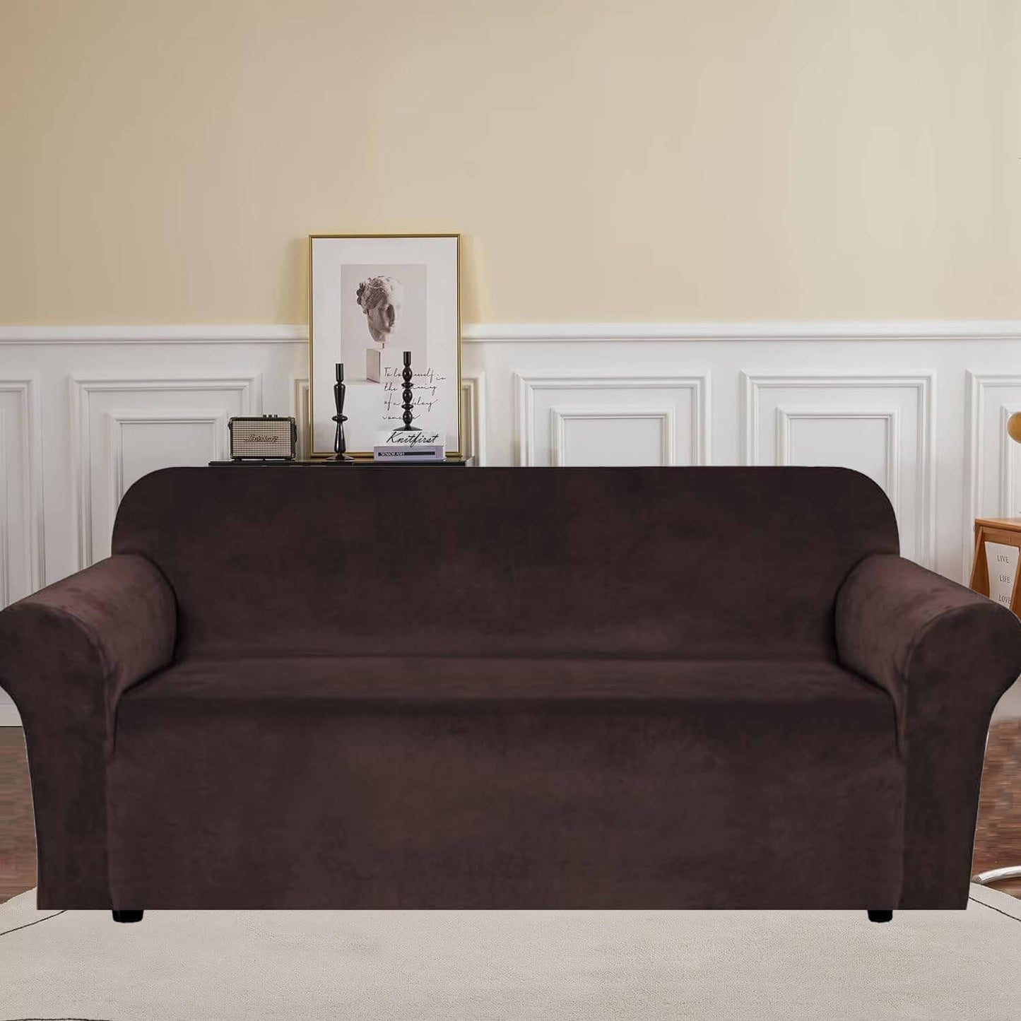 Stretch Jacquard Sofa Cover, Washable Slipcover for Pets & Kids