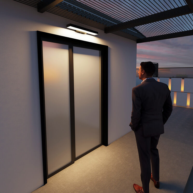 Outdoor LED Wall Light with Motion Sensor - Weather-Resistant Security Lighting