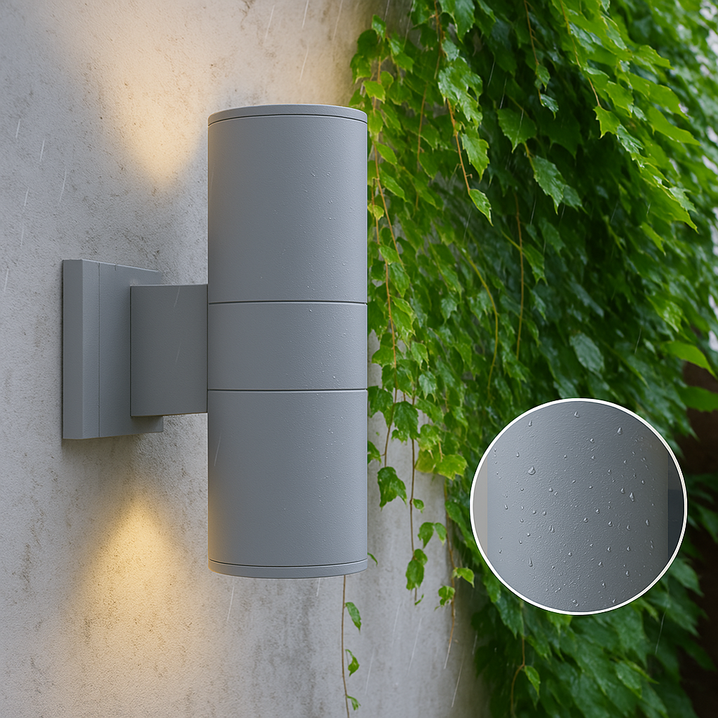 Black Aluminium Outdoor Wall Light - Waterproof Exterior Lighting