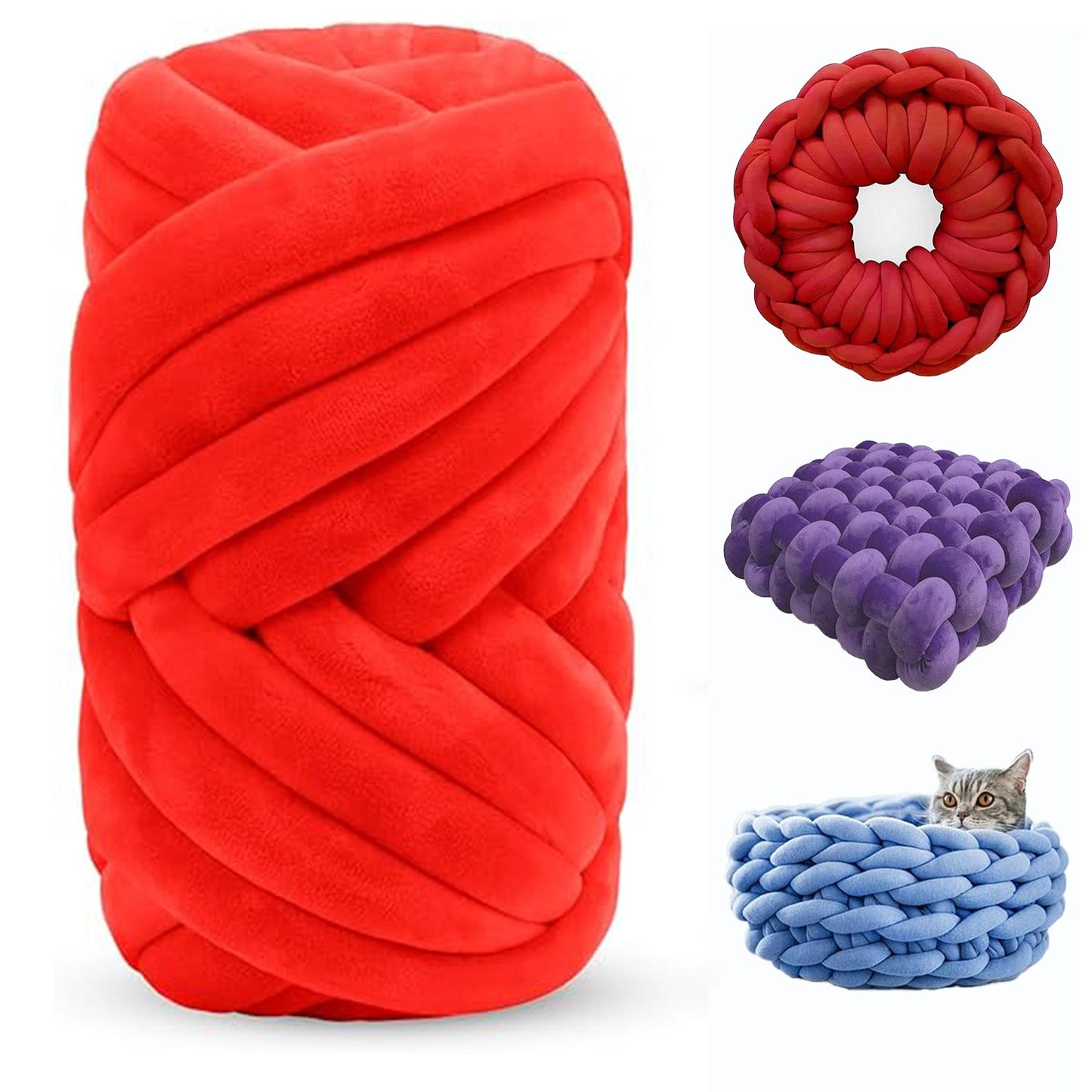 Soft Jumbo Arm Knitting Yarn – Thick Yarn for Blankets & Cushions