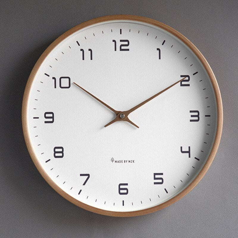 Minimalist Scandinavian Wooden Wall Clock - Nordic Home Decor