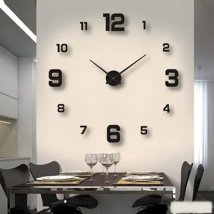 Stylish Silent Wall Clock - Easy to Hang Modern Home Decor