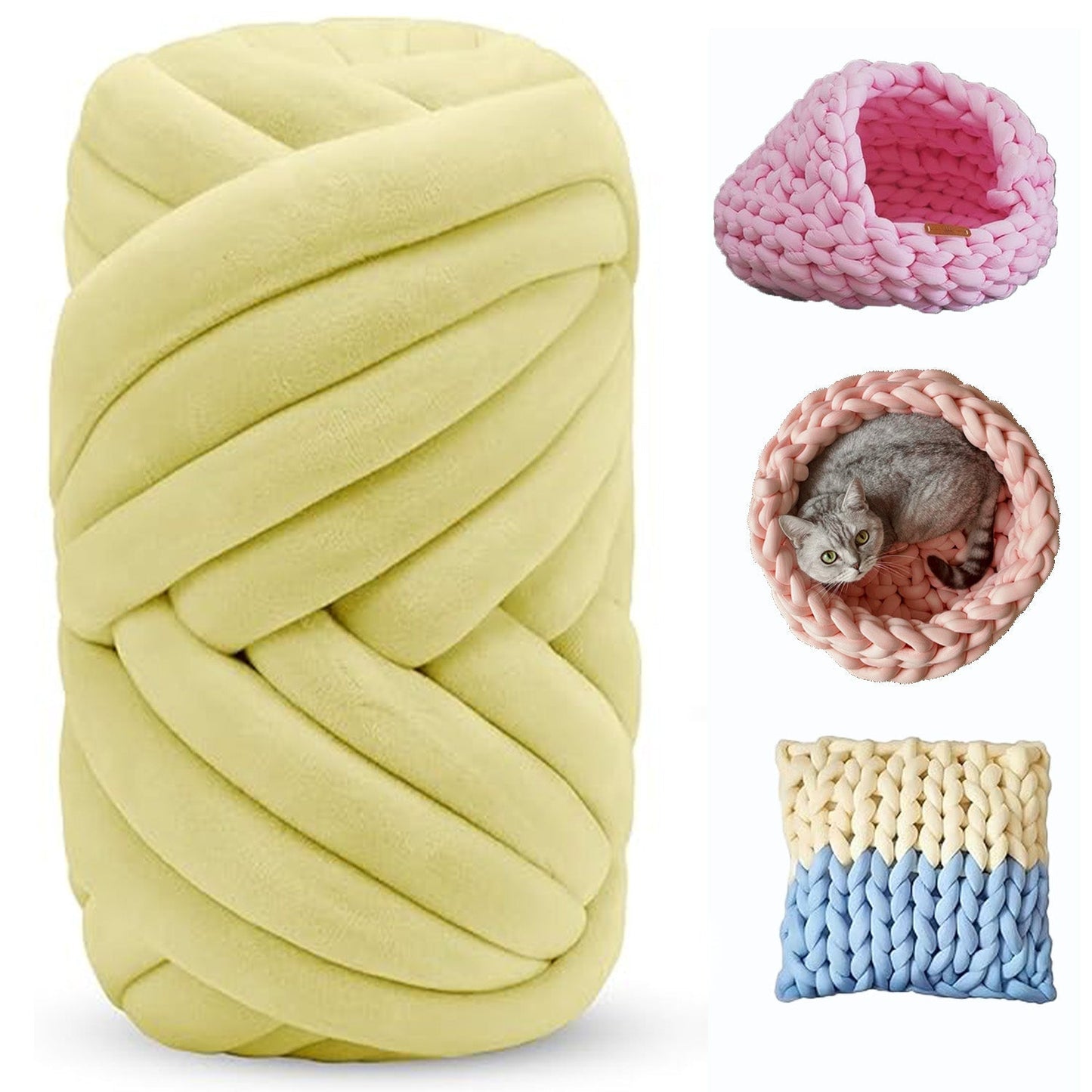 Soft Jumbo Arm Knitting Yarn – Thick Yarn for Blankets & Cushions