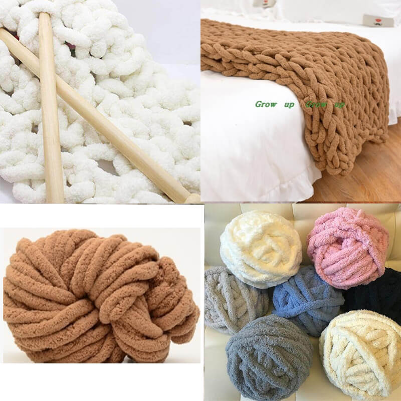 250g Thick Chunky Chenille Yarn for Knitting & Crochet Blankets