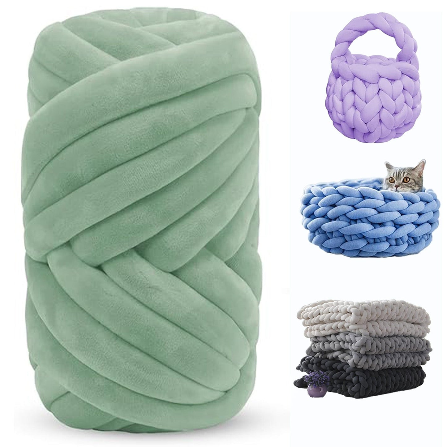 Soft Jumbo Arm Knitting Yarn – Thick Yarn for Blankets & Cushions