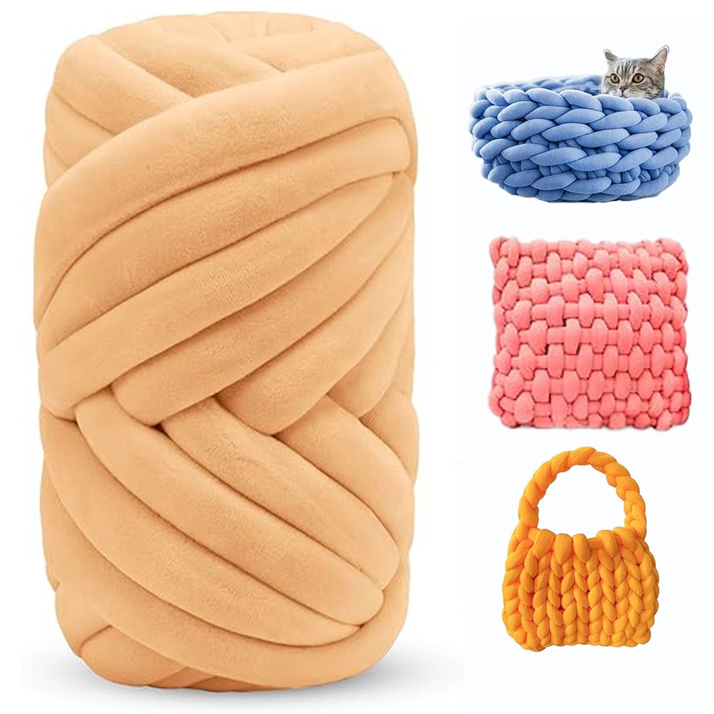 Soft Jumbo Arm Knitting Yarn – Thick Yarn for Blankets & Cushions