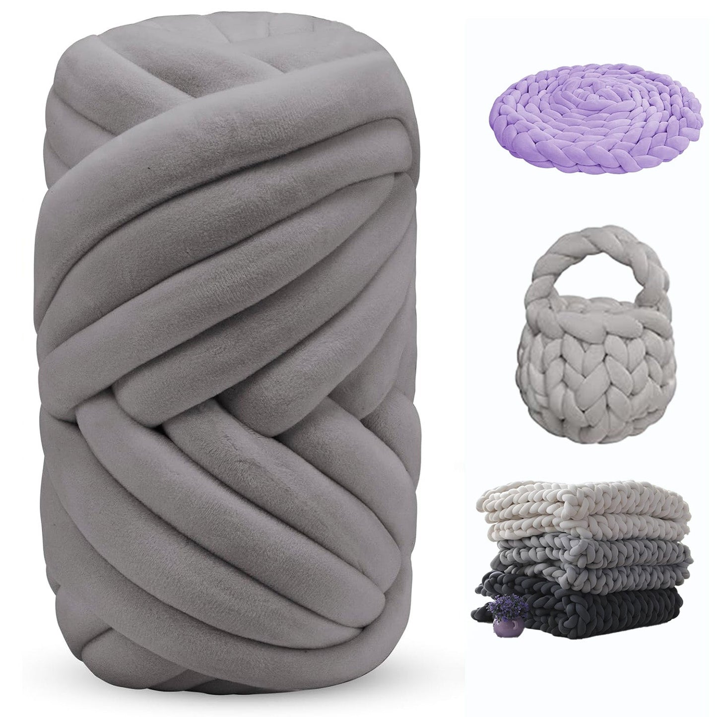 Soft Jumbo Arm Knitting Yarn – Thick Yarn for Blankets & Cushions