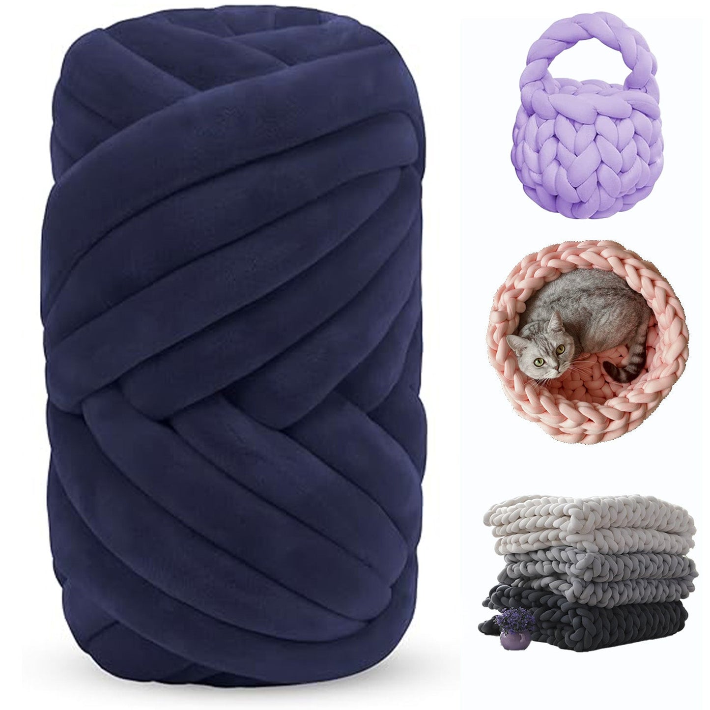 Soft Jumbo Arm Knitting Yarn – Thick Yarn for Blankets & Cushions