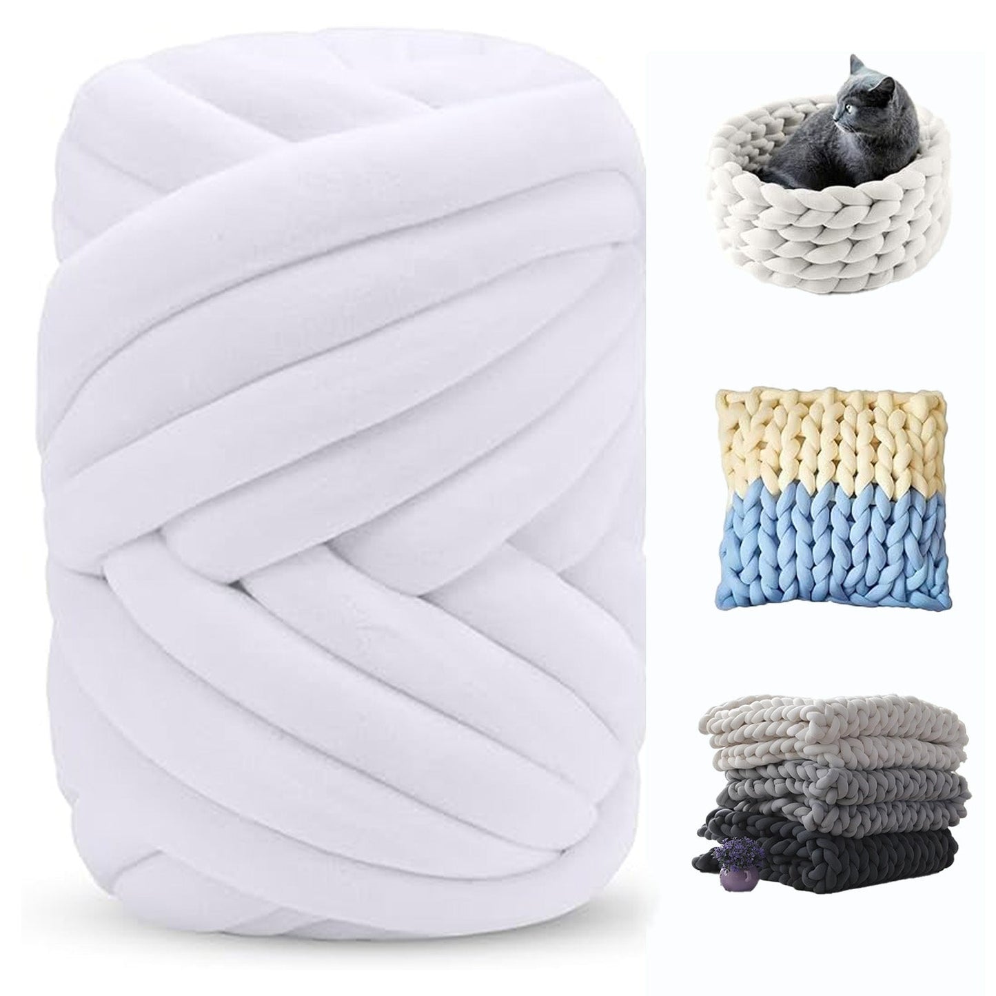 Soft Jumbo Arm Knitting Yarn – Thick Yarn for Blankets & Cushions