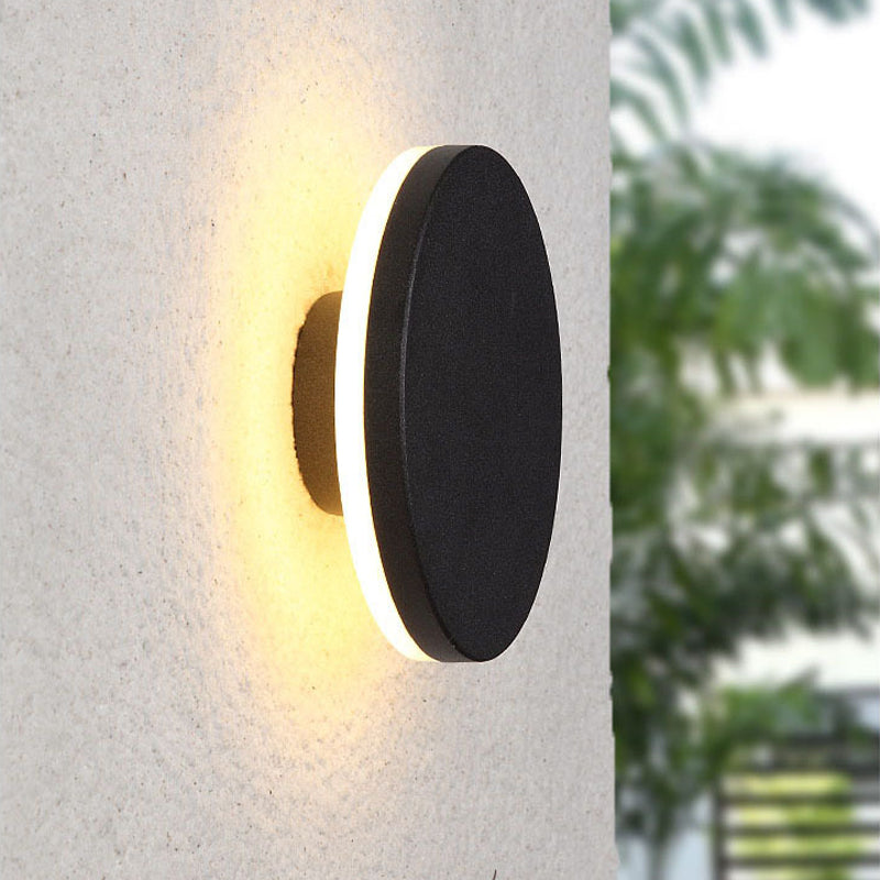 Compact LED Outdoor Wall Light - Modern Uplight & Downlight Fixture