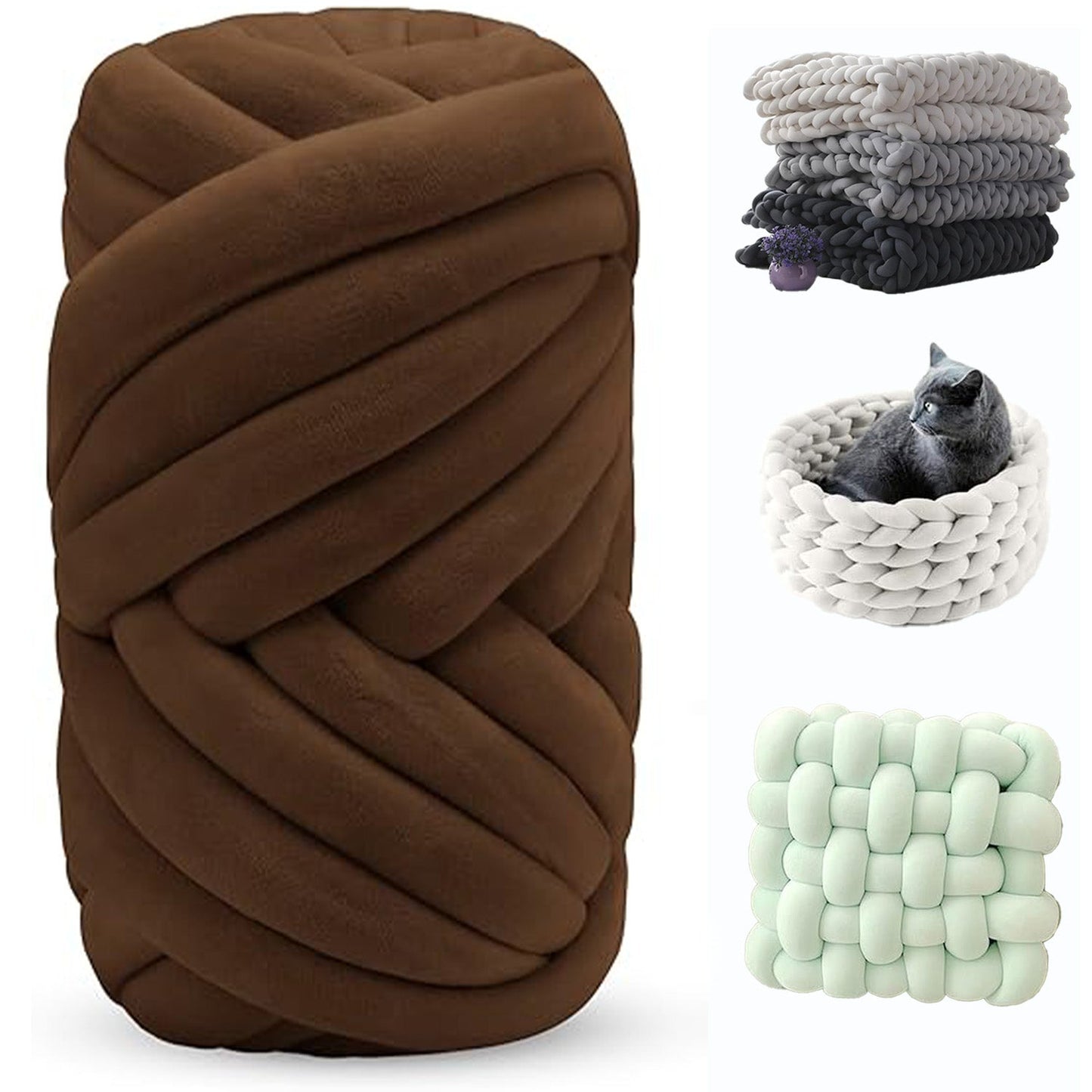 Soft Jumbo Arm Knitting Yarn – Thick Yarn for Blankets & Cushions