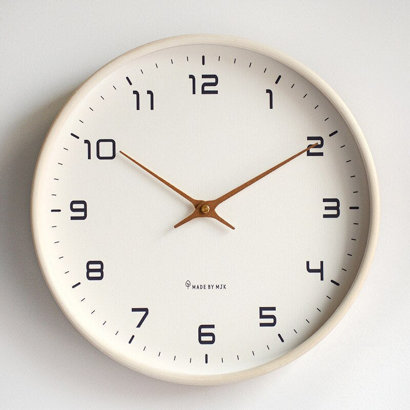 Minimalist Wooden Wall Clock - Scandinavian Design for Home Decor