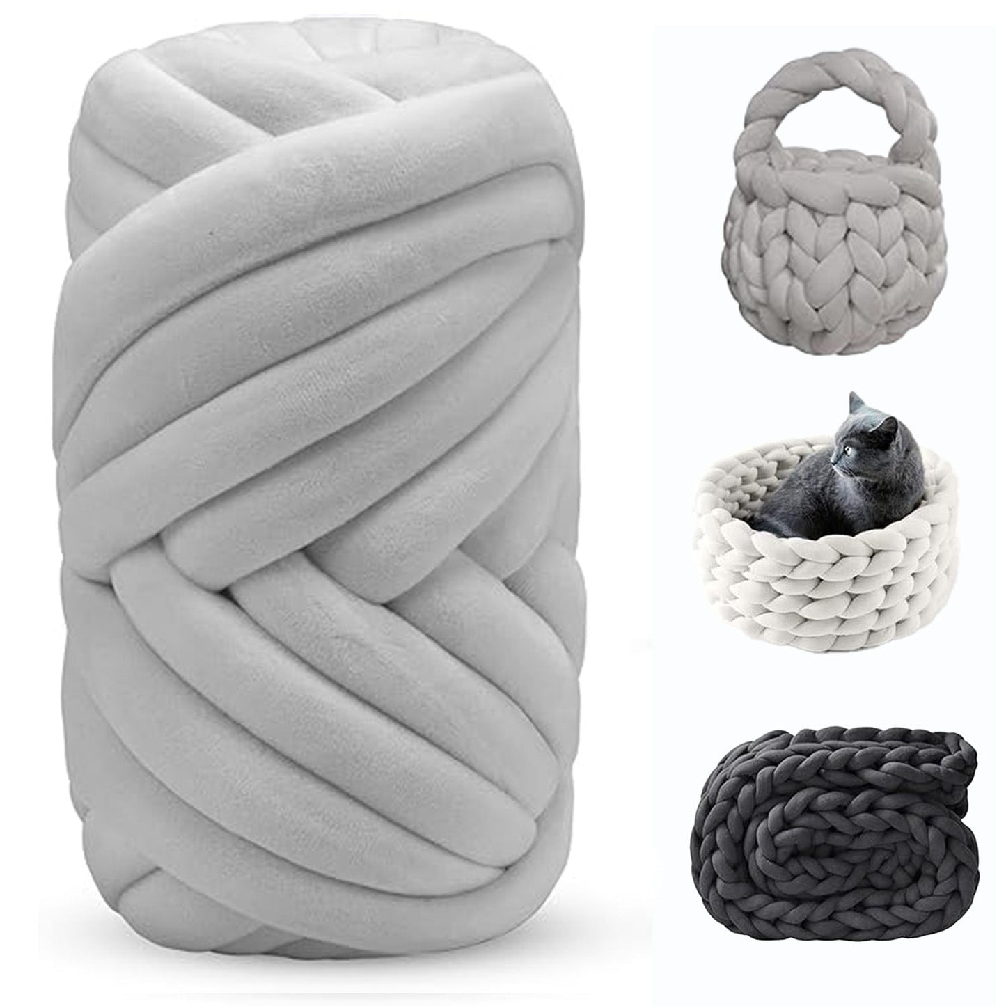 Soft Jumbo Arm Knitting Yarn – Thick Yarn for Blankets & Cushions