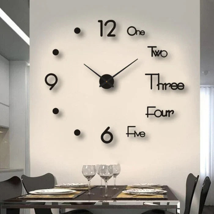 Stylish Silent Wall Clock - Easy to Hang Modern Home Decor