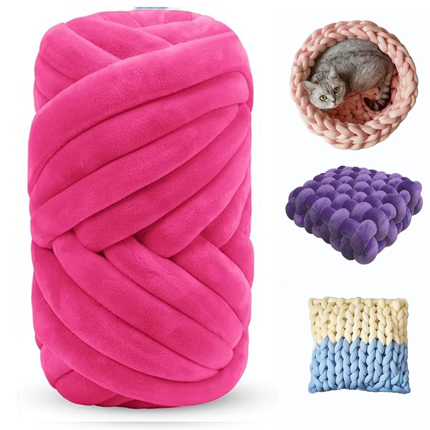 Soft Jumbo Arm Knitting Yarn – Thick Yarn for Blankets & Cushions