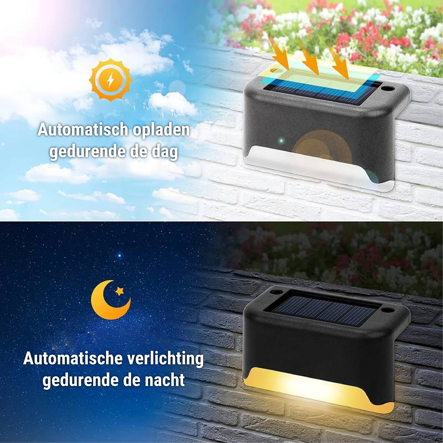 Wireless Solar Garden Wall Lights - Outdoor LED Lighting for Patios