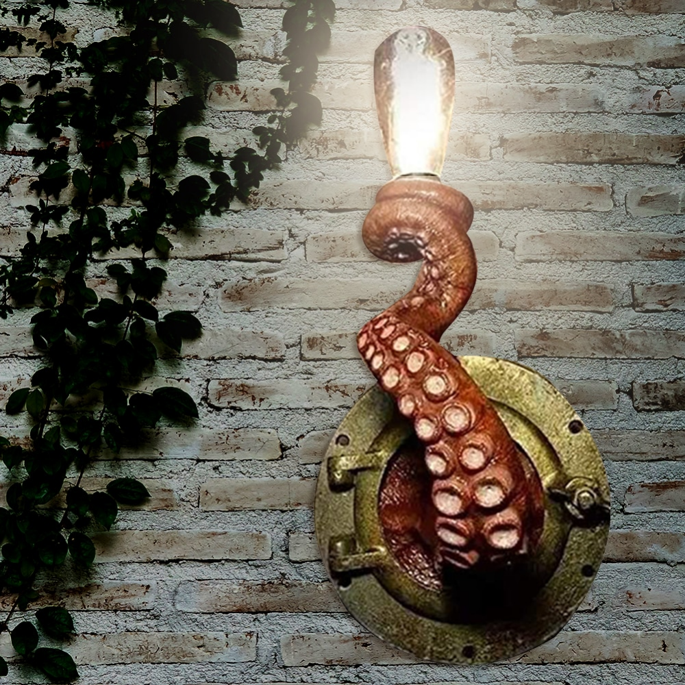 Octopus Tentacle Wall Light - Ocean-Inspired Sculptural Lamp