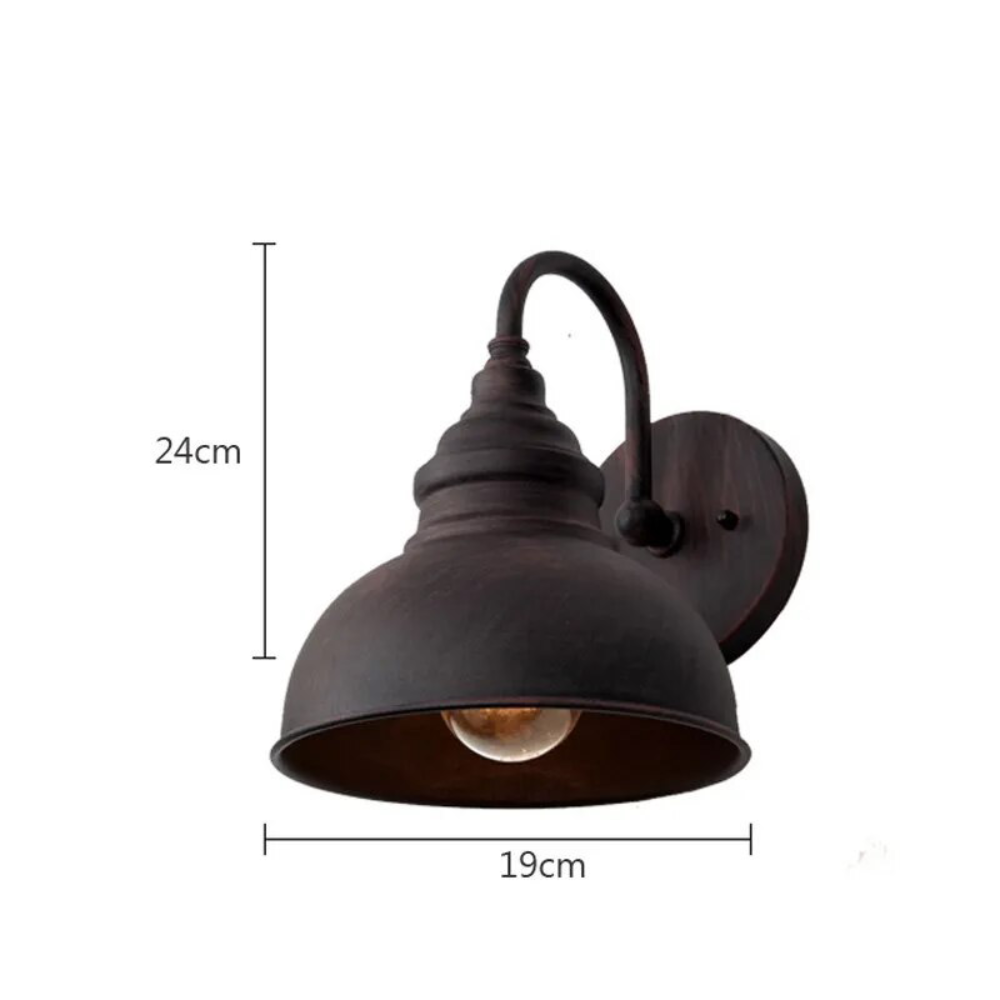 Antique Black Outdoor Wall Light - Weather-Resistant for Entrance & Patio