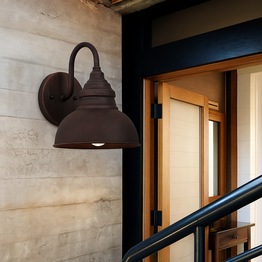 Antique Black Outdoor Wall Light - Weather-Resistant for Entrance & Patio