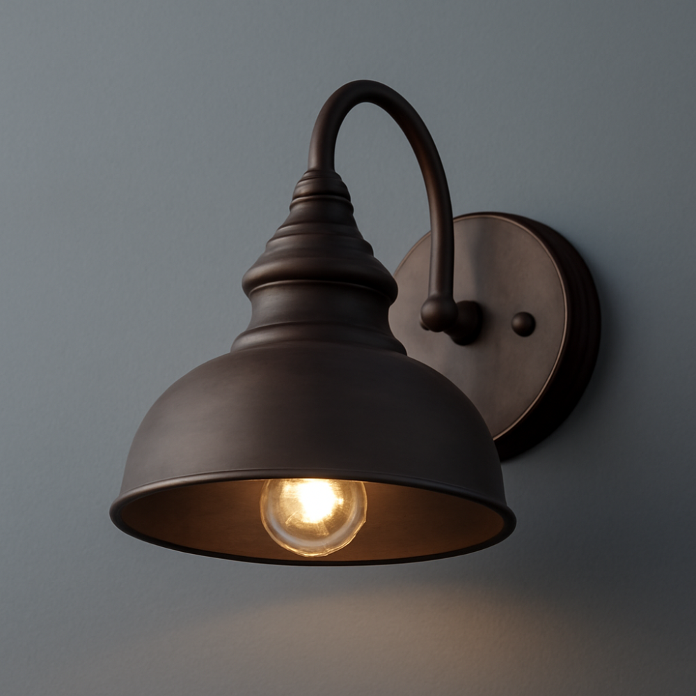 Antique Black Outdoor Wall Light - Weather-Resistant for Entrance & Patio