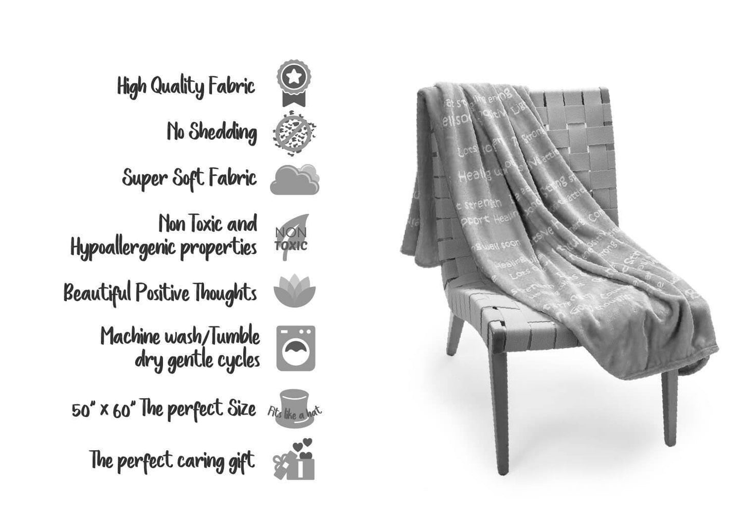 Sympathy Throw Blanket for Healing, Comfort, and Compassion Messages