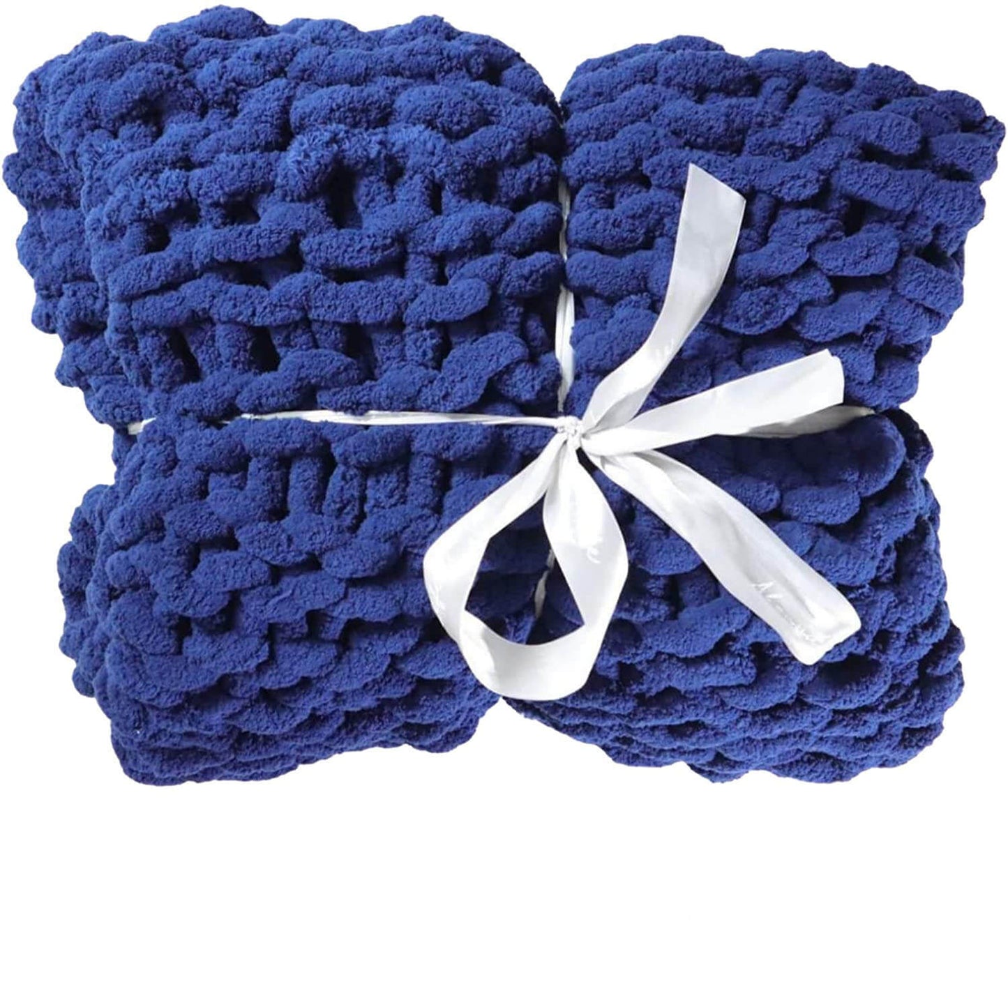 Soft Chunky Knit Throw Blanket - Cozy Chenille Home Decor