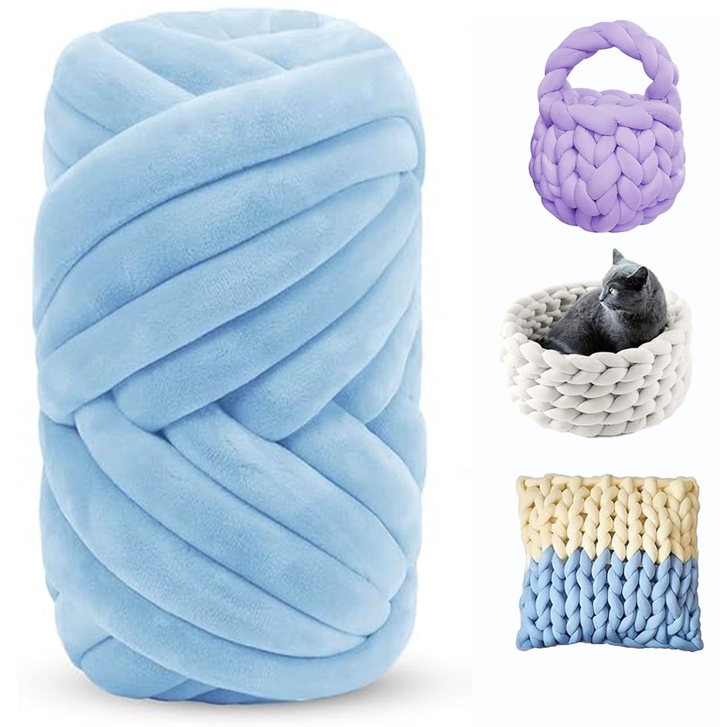 Soft Jumbo Arm Knitting Yarn – Thick Yarn for Blankets & Cushions