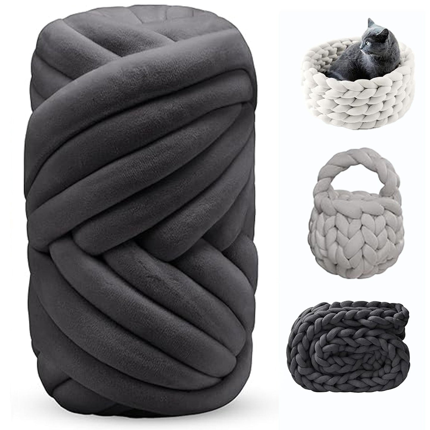 Soft Jumbo Arm Knitting Yarn – Thick Yarn for Blankets & Cushions