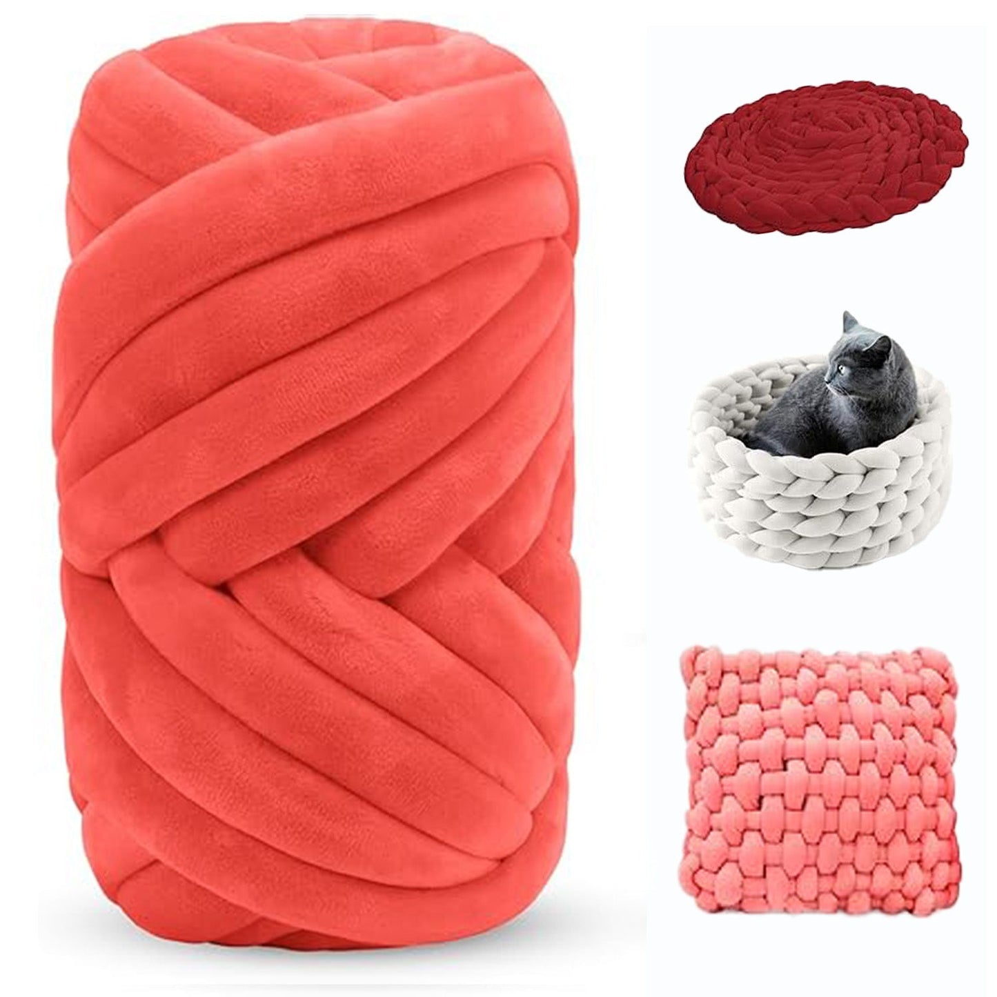 Soft Jumbo Arm Knitting Yarn – Thick Yarn for Blankets & Cushions