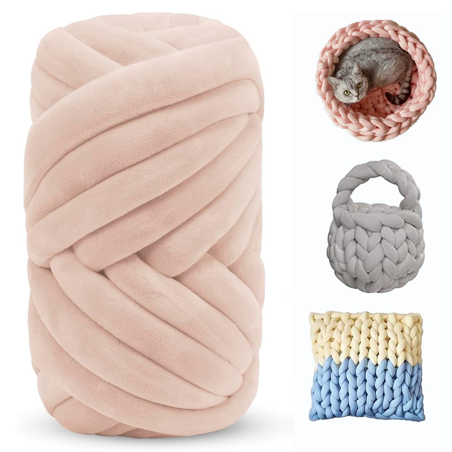Soft Jumbo Arm Knitting Yarn – Thick Yarn for Blankets & Cushions