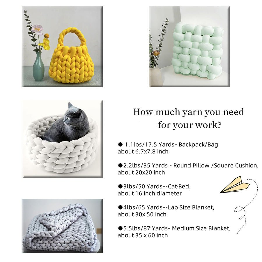 Soft Jumbo Arm Knitting Yarn – Thick Yarn for Blankets & Cushions