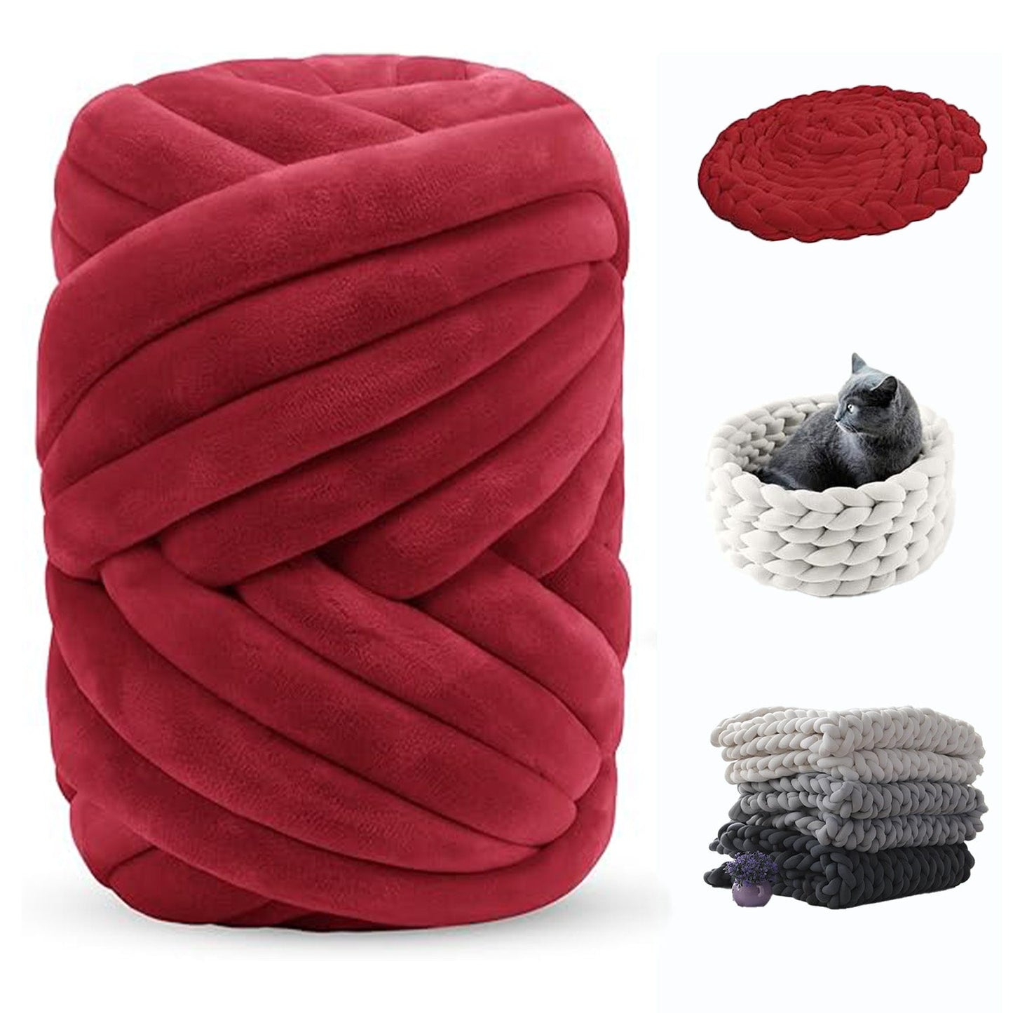 Soft Jumbo Arm Knitting Yarn – Thick Yarn for Blankets & Cushions