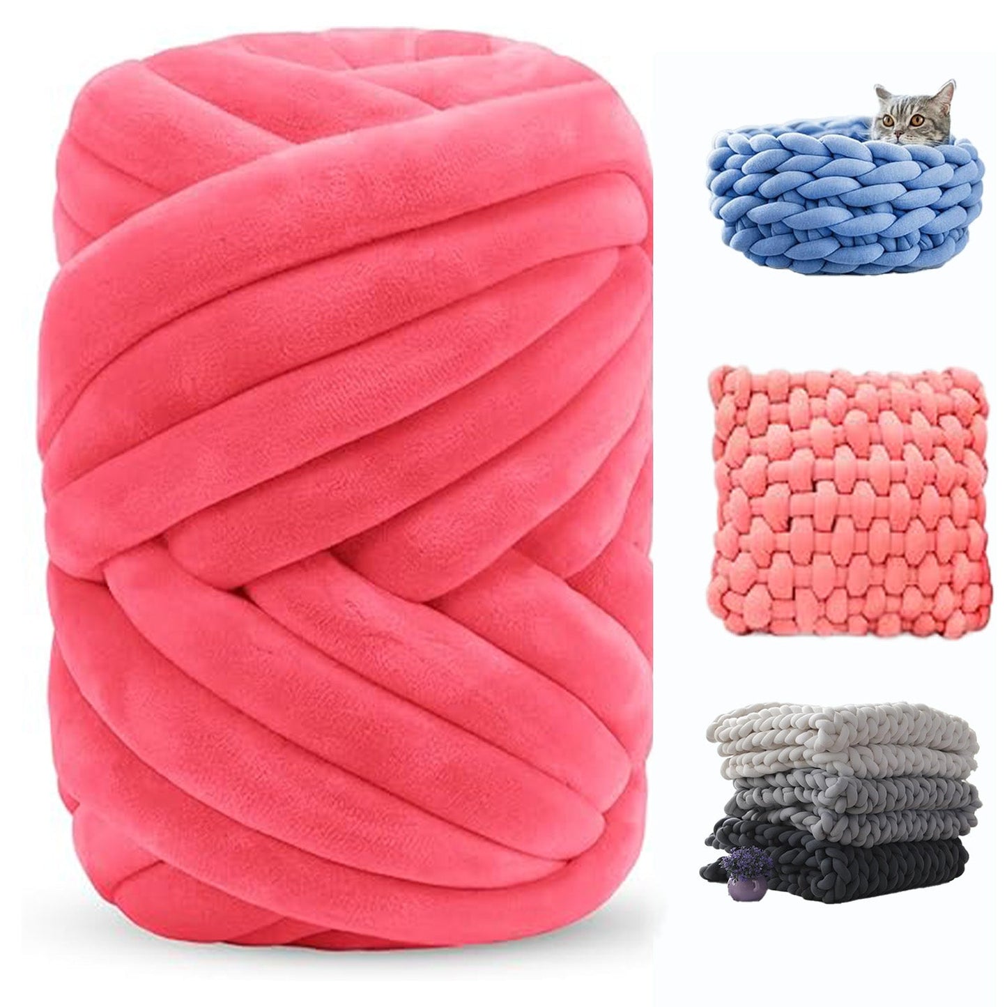 Soft Jumbo Arm Knitting Yarn – Thick Yarn for Blankets & Cushions