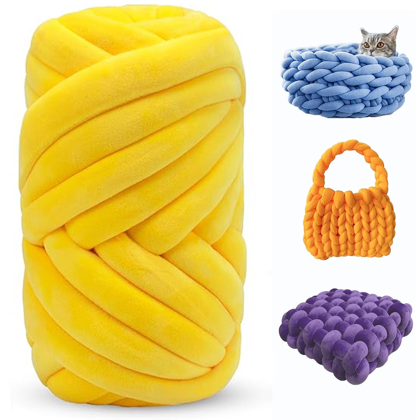 Soft Jumbo Arm Knitting Yarn – Thick Yarn for Blankets & Cushions