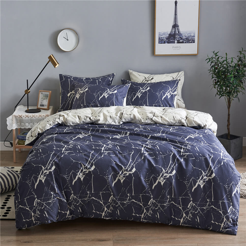 Luxury Cotton Duvet Cover Set - Soft, Breathable Bedding for Comfort