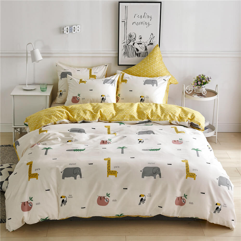 Luxury Cotton Duvet Cover Set - Soft, Breathable Bedding for Comfort