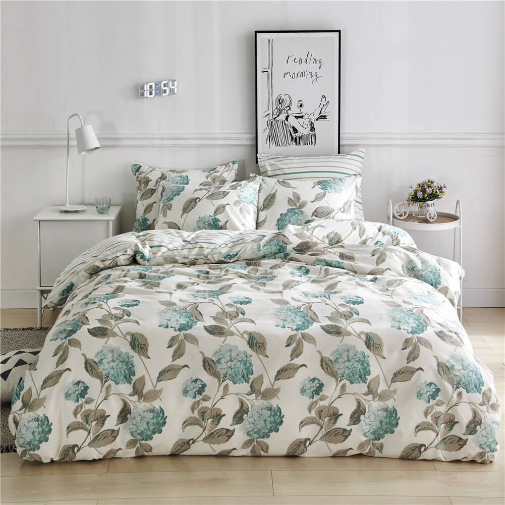 Luxury Cotton Duvet Cover Set - Soft, Breathable Bedding for Comfort