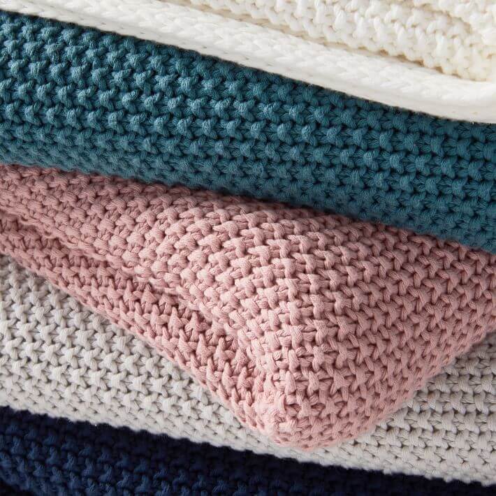 Soft Cotton Knit Throw Blanket for Cozy Home Decor