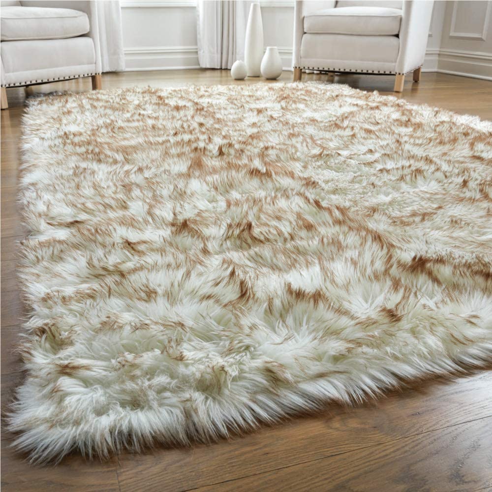 Personalized Extra Large Soft Faux Sheepskin Rug for Home Decor