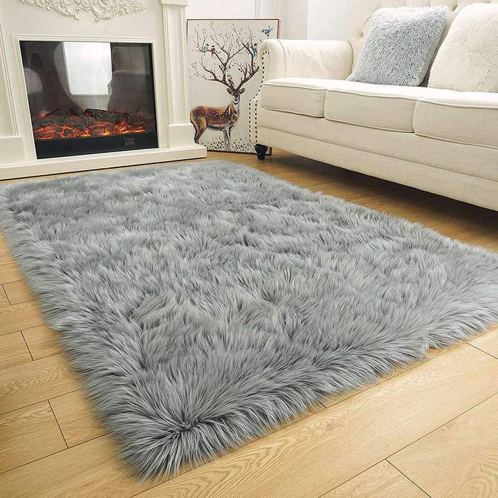 Personalized Extra Large Soft Faux Sheepskin Rug for Home Decor