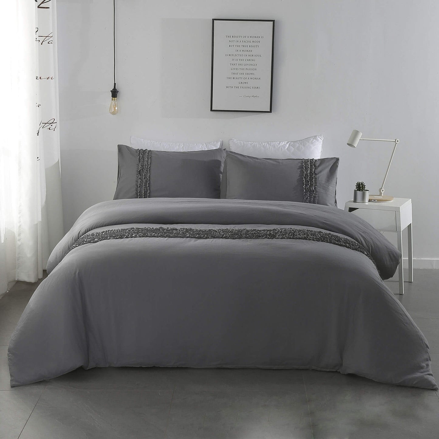 Luxury Egyptian Cotton 3-Piece Duvet Cover Set for Queen/King Beds