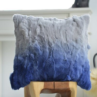 Soft Faux Fur Lumbar Throw Pillows - 18x18 Cushion for Sofa