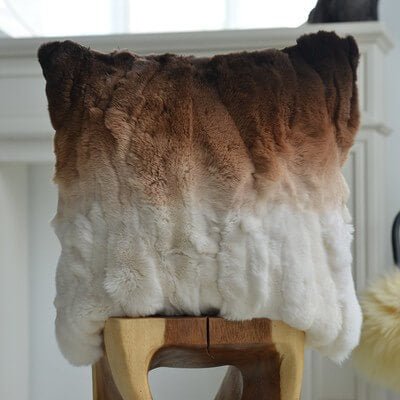 Soft Faux Fur Lumbar Throw Pillows - 18x18 Cushion for Sofa