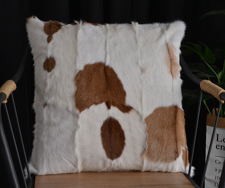Soft Faux Fur Lumbar Throw Pillows - 18x18 Cushion for Sofa
